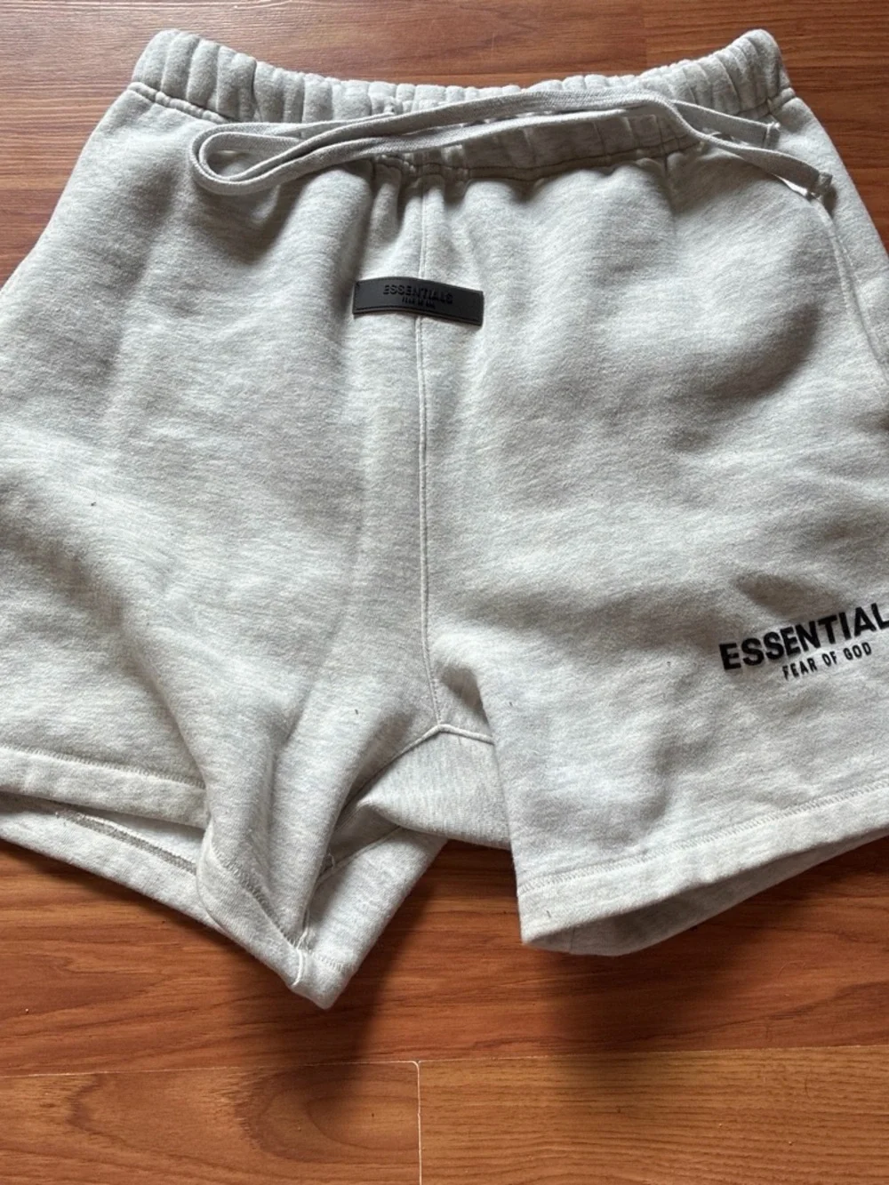 Essentials Fear of God Gray Logo Sweatshirt Detail